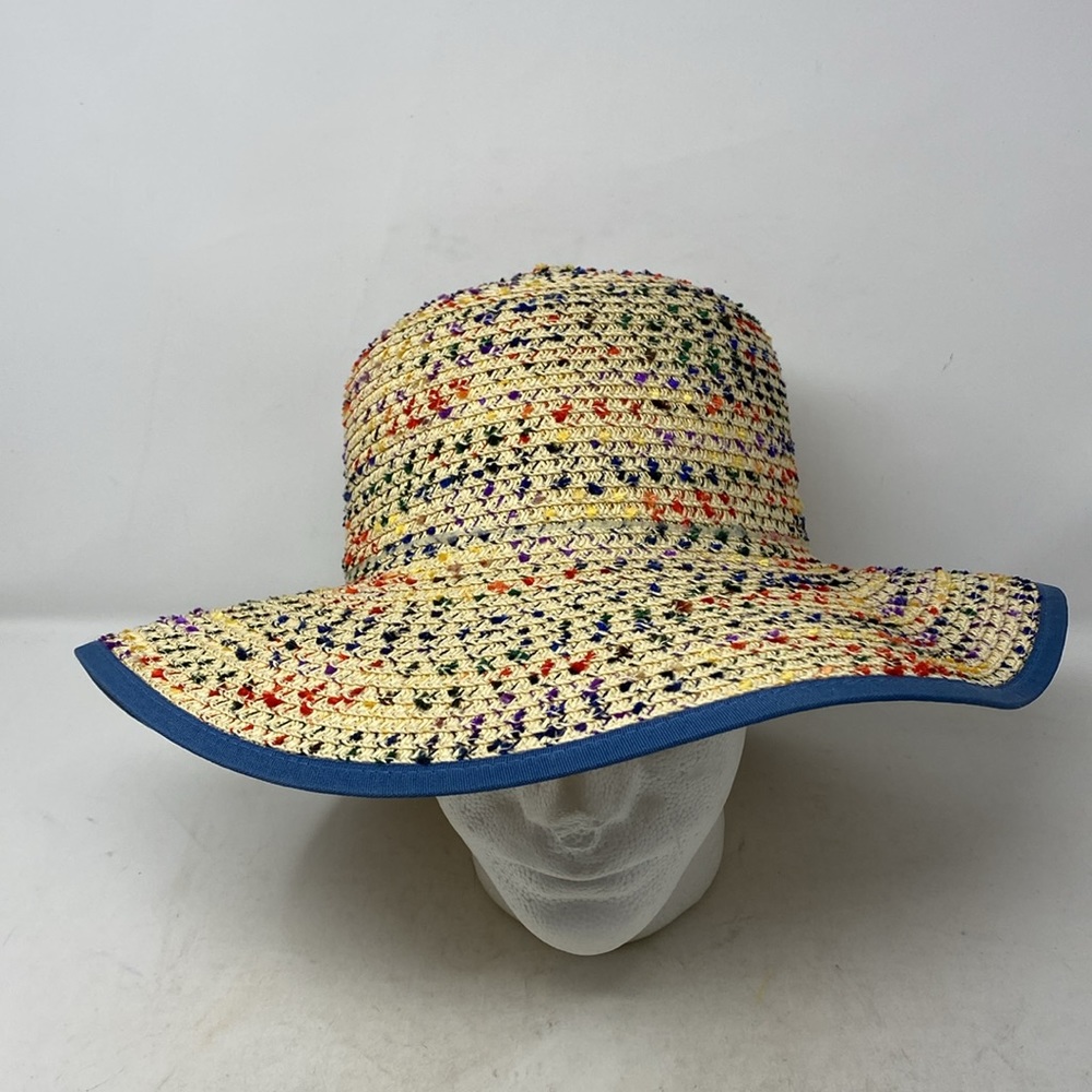 Jacobson Hat Multicolor Confetti Blue Ribbed Woven Hat
